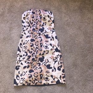 Tailored Leopard Tube Tube Dress